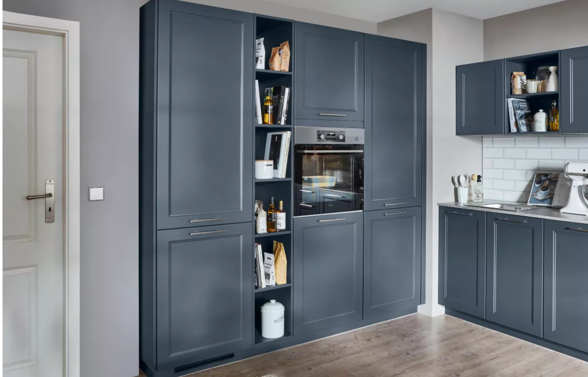 Atrium Trend Landhausküche fjordblau