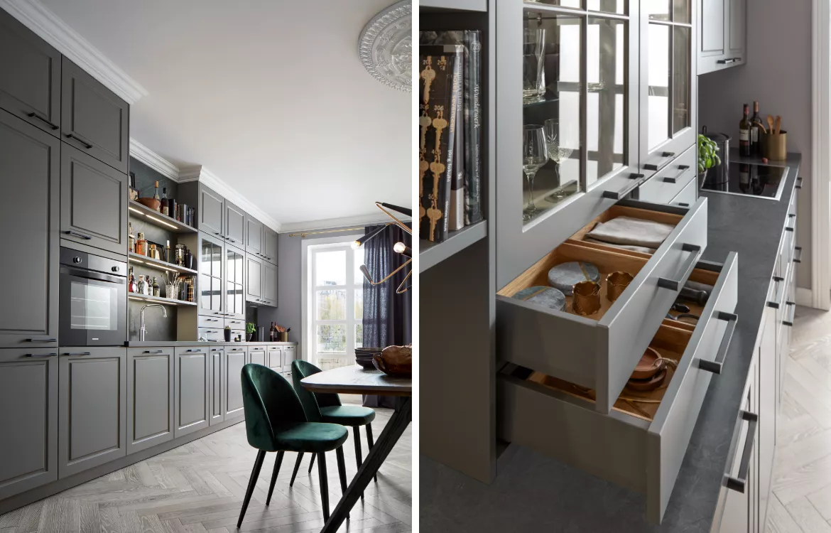 Landhausküche Atrium Aktuell mit viel Stauraum