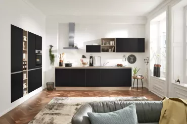 Küche in schwarz Interliving